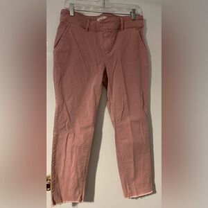LOFT Pink Cropped Chinos 8